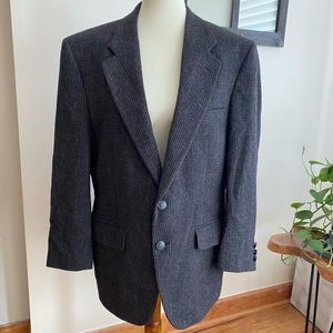 Vintage Burberry Plaid Camel Hair Sport Coat